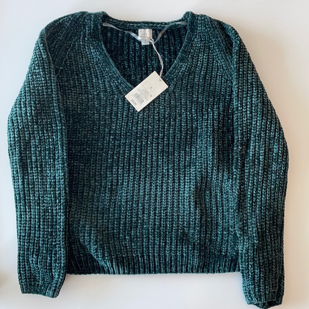 Chenille Dark Green Sweater